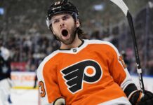 Adam Fantilli Flyers Rumor: Could Philadelphia Target the Columbus Blue Jackets Center? Adam Fantilli wearing a Philadelphia Flyers home jersey amid rumors he could become the Flyers’ next offer-sheet target.