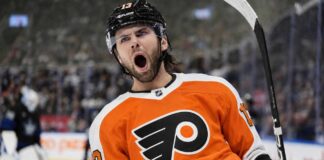 Adam Fantilli Flyers Rumor: Could Philadelphia Target the Columbus Blue Jackets Center? Adam Fantilli wearing a Philadelphia Flyers home jersey amid rumors he could become the Flyers’ next offer-sheet target.