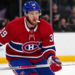 Anthony Mantha wearing a Montreal Canadiens home jersey as the Canadiens explore signing the free-agent winger.
