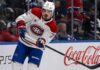 Arber Xhekaj skating for the Montreal Canadiens as trade rumors link the defenceman to a possible package for a second-line center.