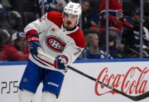 Will the Montreal Canadiens Trade Arber Xhekaj for a Second-Line Center? Arber Xhekaj skating for the Montreal Canadiens as trade rumors link the defenceman to a possible package for a second-line center.