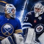 What Will It Cost the Buffalo Sabres to Trade for Connor Hellebuyck? Ukko-Pekka Luukkonen and Connor Hellebuyck featured in Buffalo Sabres and Winnipeg Jets trade rumor graphic