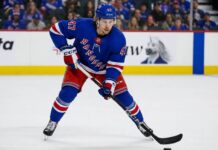 Connor Zary Linked to New York Rangers as Calgary Flames Explore Trade Market Connor Zary wearing a New York Rangers home jersey amid NHL trade rumors linking the Calgary Flames forward to New York