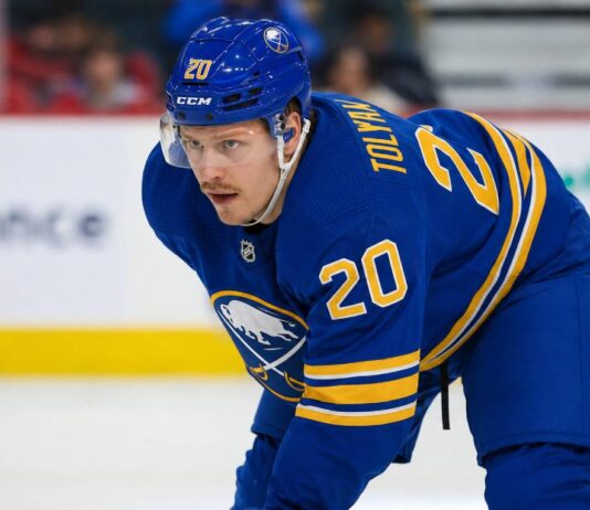 Why Eeli Tolvanen Could Be the Buffalo Sabres’ Smartest Remaining Offseason Move Eeli Tolvanen wearing a Buffalo Sabres home jersey amid NHL free-agent rumors linking him to Buffalo