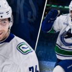 Vancouver Canucks Jake DeBrusk Trade Rumors Grow Amid Payroll Cut Jake DeBrusk in a Vancouver Canucks uniform featured in a split-image graphic amid NHL trade rumors and reported payroll cuts.