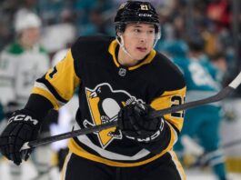 Jason Robertson Trade Rumors: Could the Dallas Stars Send Him to the Pittsburgh Penguins? Jason Robertson wearing a Pittsburgh Penguins home jersey amid trade rumors involving the Dallas Stars