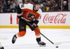 Leo Carlsson Philadelphia Flyers offer sheet photo after signing a five-year $90 million contract with Anaheim Ducks decision pending
