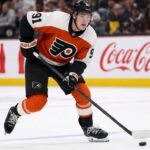 Leo Carlsson Philadelphia Flyers offer sheet photo after signing a five-year $90 million contract with Anaheim Ducks decision pending