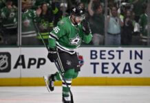 Mikko Rantanen Point Projections 2026-27: Can He Reach 100? Mikko Rantanen skating for the Dallas Stars during a game, featured in his 2026-27 fantasy hockey point projection.