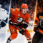 NHL News Today: Leo Carlsson Offer Sheet, Shane Wright Trade Shane Wright, Leo Carlsson and Claude Giroux featured in a split image highlighting the latest NHL news, trade rumors and free-agent updates.