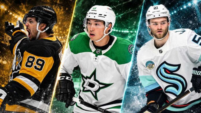 nhl-news-rumors-july-14-2026 Nick Robertson, Jason Robertson and Shane Wright featured in a three-way split image highlighting the latest NHL news and trade rumors.