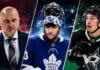NHL News Today: Jack Campbell Retires as Jason Robertson Deadline Looms Derek Lalonde, Jack Campbell in a Toronto Maple Leafs jersey, and Jason Robertson in a Dallas Stars jersey featured in the latest NHL news.