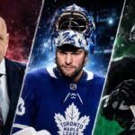 NHL News Today: Jack Campbell Retires as Jason Robertson Deadline Looms Derek Lalonde, Jack Campbell in a Toronto Maple Leafs jersey, and Jason Robertson in a Dallas Stars jersey featured in the latest NHL news.