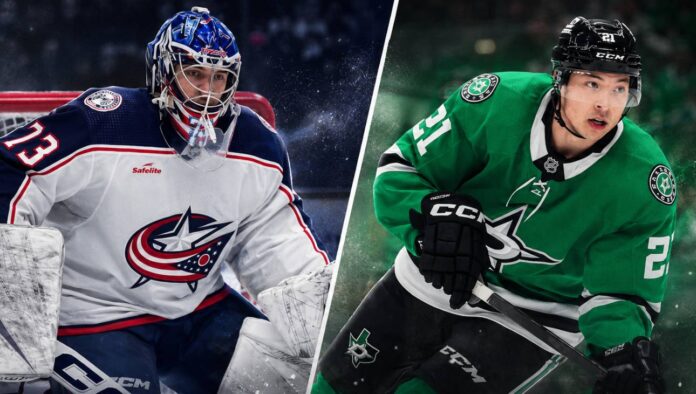 Jet Greaves and Jason Robertson featured in a split image for the latest NHL news, contract updates and NHL trade rumors