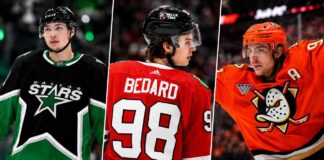 NHL News Today: Leo Carlsson Stays in Anaheim as Connor Bedard Injury Shakes the Offseason Jason Robertson, Connor Bedard and Leo Carlsson featured in a three-way split image highlighting the latest NHL news and trade rumors.