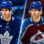 Patrick Kane Linked to Toronto Maple Leafs and Colorado Avalanche Patrick Kane pictured in Toronto Maple Leafs and Colorado Avalanche home jerseys amid NHL free-agent rumors.