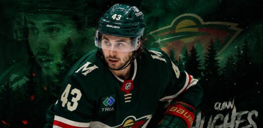 Quinn Hughes Point Projections 2026-27: Minnesota Wild Fantasy Outlook Quinn Hughes skating for the Minnesota Wild in a 2026-27 fantasy hockey projection of 9 goals, 79 assists and 88 points