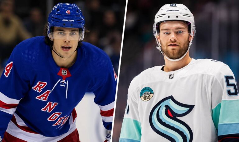Shane Wright of the Seattle Kraken and Braden Schneider of the New York Rangers featured in a potential NHL trade rumor