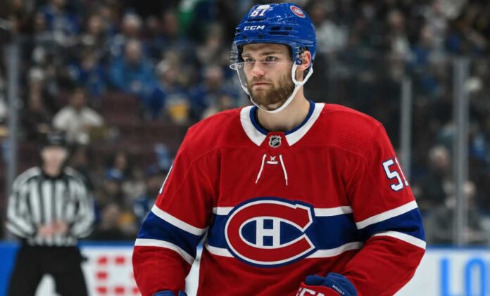 shane-wright-montreal-canadiens-seattle-kraken-trade-rumor Shane Wright wearing a Montreal Canadiens home jersey amid trade rumors linking the Seattle Kraken center to Montreal