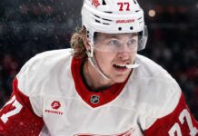 Will Simon Edvinsson Receive an Offer Sheet? Why the Red Wings Should Not Panic Simon Edvinsson skating for the Detroit Red Wings amid NHL offer sheet and contract rumors
