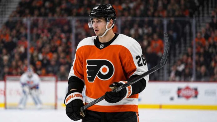 alexander-romanov-flyers-islanders-trade-rumors Alexander Romanov in a Philadelphia Flyers home jersey as the New York Islanders defenseman is linked to Philadelphia in NHL trade rumors.