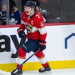 Brady Tkachuk Fantasy Hockey Projection With Florida Panthers for 2026-27 Brady Tkachuk celebrates in a Florida Panthers uniform ahead of his 2026-27 fantasy hockey projection.