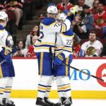 Buffalo Sabres Season Preview 2026-27: Can Buffalo Repeat Its Breakthrough? Buffalo Sabres players celebrate a win last season as Buffalo pushes for another playoff appearance.