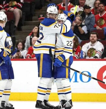 Buffalo Sabres Season Preview 2026-27: Can Buffalo Repeat Its Breakthrough? Buffalo Sabres players celebrate a win last season as Buffalo pushes for another playoff appearance.