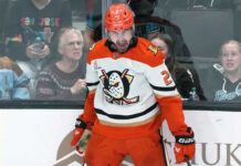 Chris Kreider Trade Rumors: Could the Anaheim Ducks Move Him Again? Chris Kreider celebrates in an Anaheim Ducks uniform as NHL trade rumors surround his future with the team.