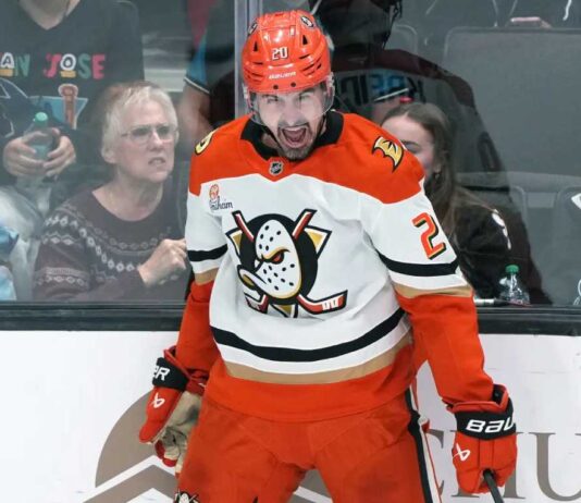 Chris Kreider Trade Rumors: Could the Anaheim Ducks Move Him Again? Chris Kreider celebrates in an Anaheim Ducks uniform as NHL trade rumors surround his future with the team.