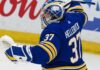 Connor Hellebuyck Trade Rumors: Could the Buffalo Sabres Reignite Blockbuster Jets Talks? Connor Hellebuyck pictured in a Buffalo Sabres home jersey and goalie equipment amid trade rumors linking the Winnipeg Jets star to Buffalo.