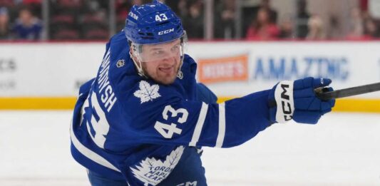 Darren Raddysh Fantasy Hockey Projection: Can He Stay Near 70 Points With the Maple Leafs? Darren Raddysh in a Toronto Maple Leafs home jersey for his 2026-27 NHL fantasy hockey projection