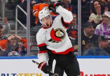 Drake Batherson in an Ottawa Senators jersey as contract talks fuel NHL trade rumors about his future in Ottawa
