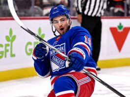 Drake Batherson Trade Rumors Heat Up as Senators Face Rangers Question Drake Batherson shown in a New York Rangers home jersey amid Ottawa Senators trade rumors and contract speculation