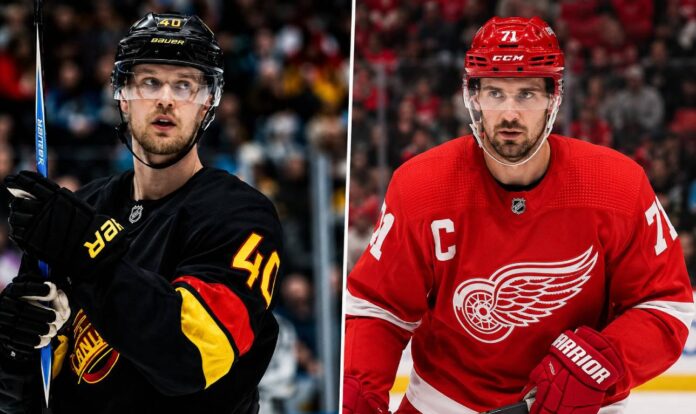 dylan-larkin-minnesota-wild-elias-pettersson-trade-rumors Elias Pettersson and Dylan Larkin featured in Minnesota Wild, Detroit Red Wings and Vancouver Canucks three-team trade rumors