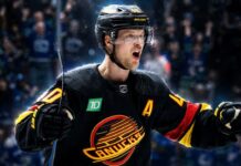 Elias Pettersson Vancouver Canucks fantasy hockey projection for the 2026-27 NHL season
