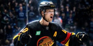 Elias Pettersson Vancouver Canucks fantasy hockey projection for the 2026-27 NHL season