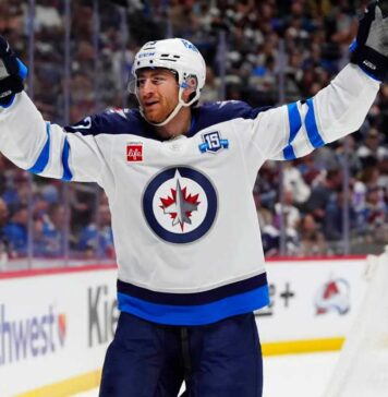Gabriel Vilardi Fantasy Hockey Projection: Can the Winnipeg Jets Star Reach 80 Points? Gabriel Vilardi celebrates for the Winnipeg Jets ahead of his 2026-27 fantasy hockey projection
