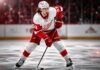 Moritz Seider Fantasy Hockey Projection: How Many Points Will He Score in 2026-27? Moritz Seider Detroit Red Wings defenseman skating with the puck for 2026-27 fantasy hockey projection
