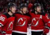 New Jersey Devils Season Preview 2026-27: Roster Changes, Predictions and Projected Standings Jack Hughes, Jesper Bratt and Nico Hischier celebrate a New Jersey Devils win ahead of the 2026-27 NHL season.