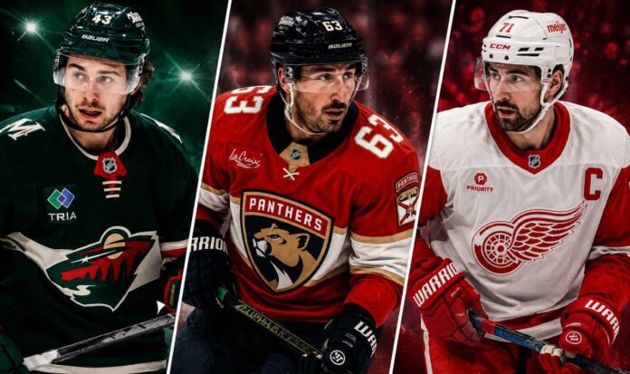 Quinn Hughes, Brad Marchand and Dylan Larkin featured in the latest NHL News and NHL trade rumors for August 16, 2026.