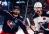 NHL News Today: Adam Fantilli Contract Talks, Kirill Marchenko Trade Update and Flyers Line Buzz Kirill Marchenko and Adam Fantilli featured in a Columbus Blue Jackets split image as NHL News focuses on Fantilli contract talks and Marchenko trade rumors.
