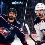 NHL News Today: Adam Fantilli Contract Talks, Kirill Marchenko Trade Update and Flyers Line Buzz Kirill Marchenko and Adam Fantilli featured in a Columbus Blue Jackets split image as NHL News focuses on Fantilli contract talks and Marchenko trade rumors.