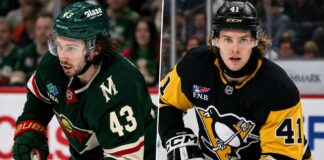 Quinn Hughes of the Minnesota Wild and Ville Koivunen of the Pittsburgh Penguins featured in the latest NHL news and NHL rumors for August 8, 2026.