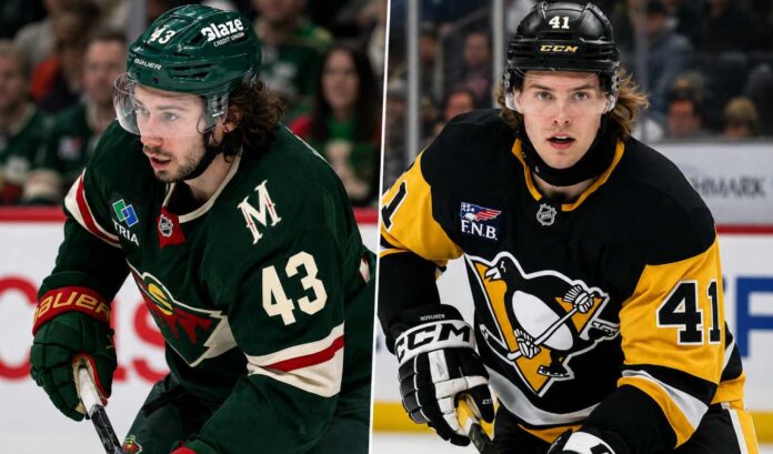 nhl-news-rumors-august-8-2026 Quinn Hughes of the Minnesota Wild and Ville Koivunen of the Pittsburgh Penguins featured in the latest NHL news and NHL rumors for August 8, 2026.