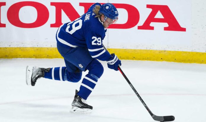 patrik-laine-toronto-maple-leafs-rumor-2026 Patrik Laine wearing a Toronto Maple Leafs home jersey amid NHL free agency rumors linking him to Toronto