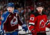 Quinn Hughes Trade Rumors: Did Cale Makar’s $163.2M Deal Just Open the Door for the Devils? Cale Makar and Quinn Hughes in a split image as Quinn Hughes trade rumors link the Minnesota Wild star to the New Jersey Devils after Makar’s record contract.