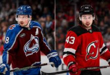 Quinn Hughes Trade Rumors: Did Cale Makar’s $163.2M Deal Just Open the Door for the Devils? Cale Makar and Quinn Hughes in a split image as Quinn Hughes trade rumors link the Minnesota Wild star to the New Jersey Devils after Makar’s record contract.