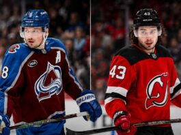 Quinn Hughes Trade Rumors: Did Cale Makar’s $163.2M Deal Just Open the Door for the Devils? Cale Makar and Quinn Hughes in a split image as Quinn Hughes trade rumors link the Minnesota Wild star to the New Jersey Devils after Makar’s record contract.