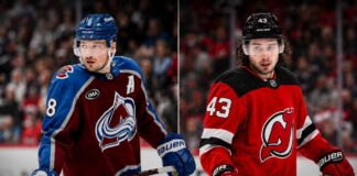 Quinn Hughes Trade Rumors: Did Cale Makar’s $163.2M Deal Just Open the Door for the Devils? Cale Makar and Quinn Hughes in a split image as Quinn Hughes trade rumors link the Minnesota Wild star to the New Jersey Devils after Makar’s record contract.